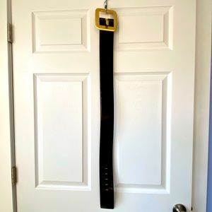 Michael Kors Belt with Gold Square Metal Buckle